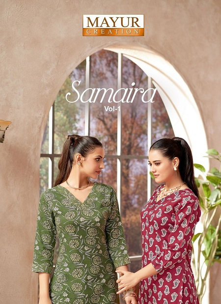 Samaira Vol 1 By Mayur Rayon Printed Long Co Ord Sets Wholesale Suppliers In India